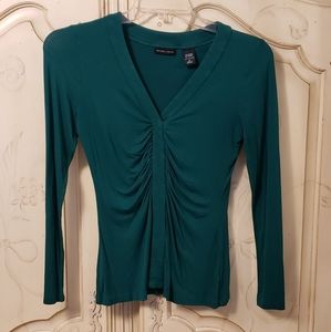 New York & Company Green Long Sleeve Shirt. Small.  #0075 (I)